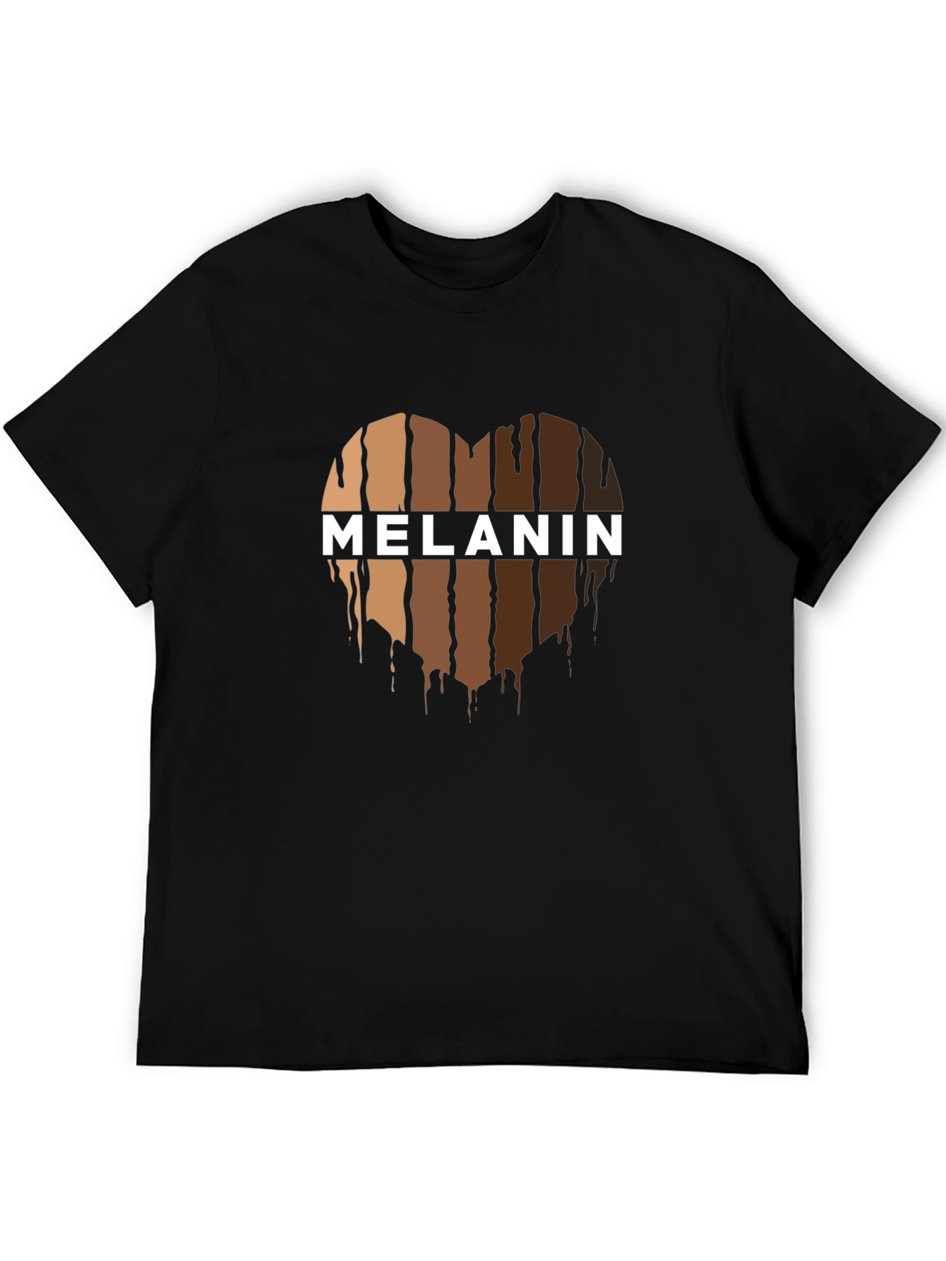 Melanin Heart Graphic Black Tee