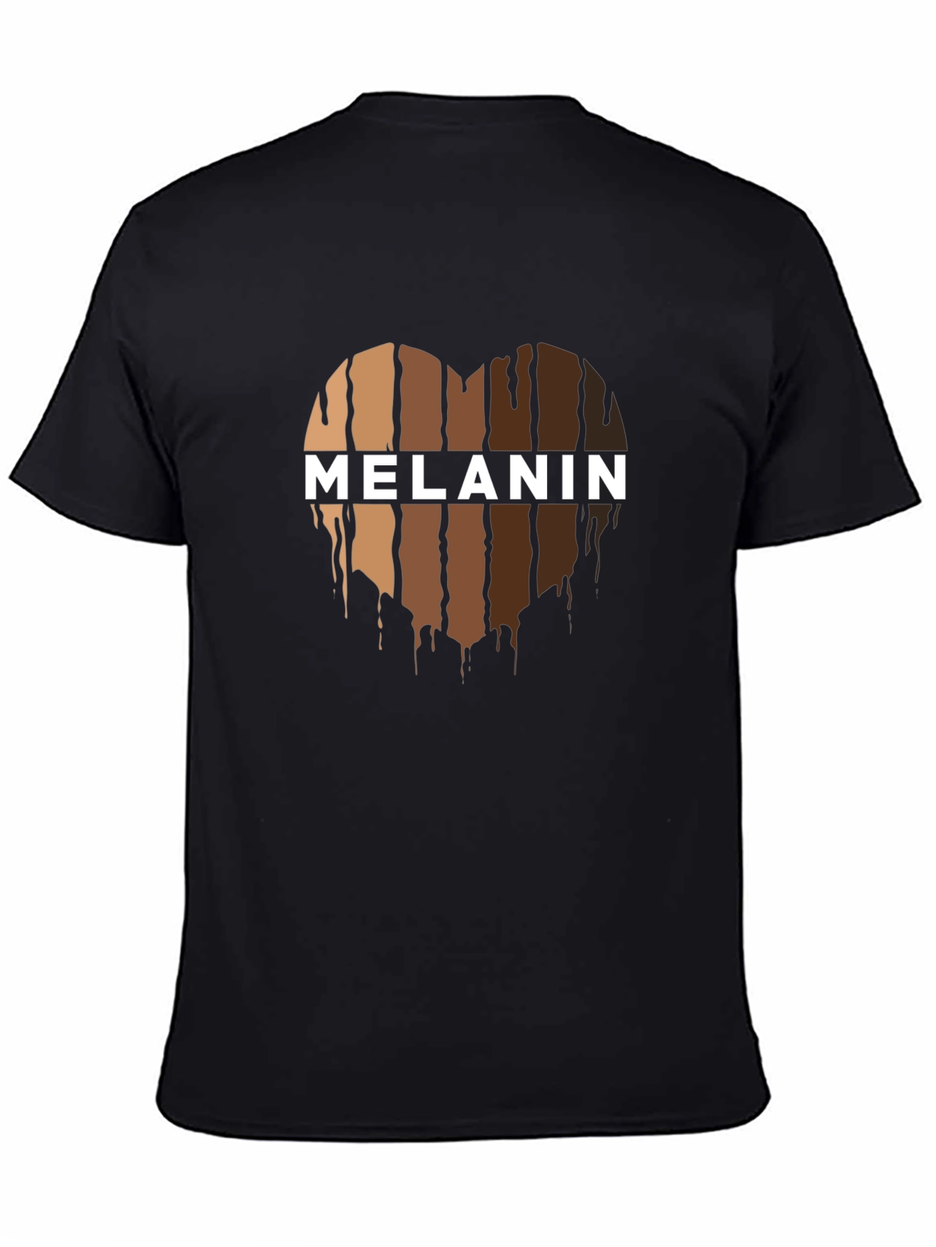 Melanin Heart Graphic Black Tee