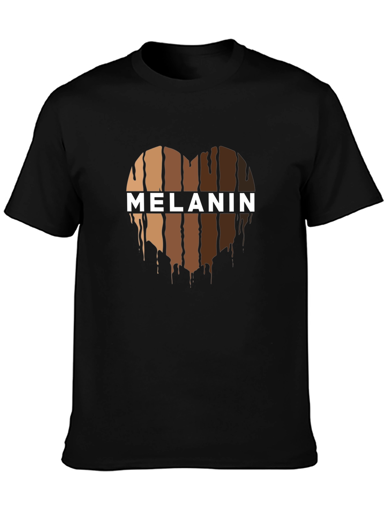 Melanin Heart Graphic Black Tee