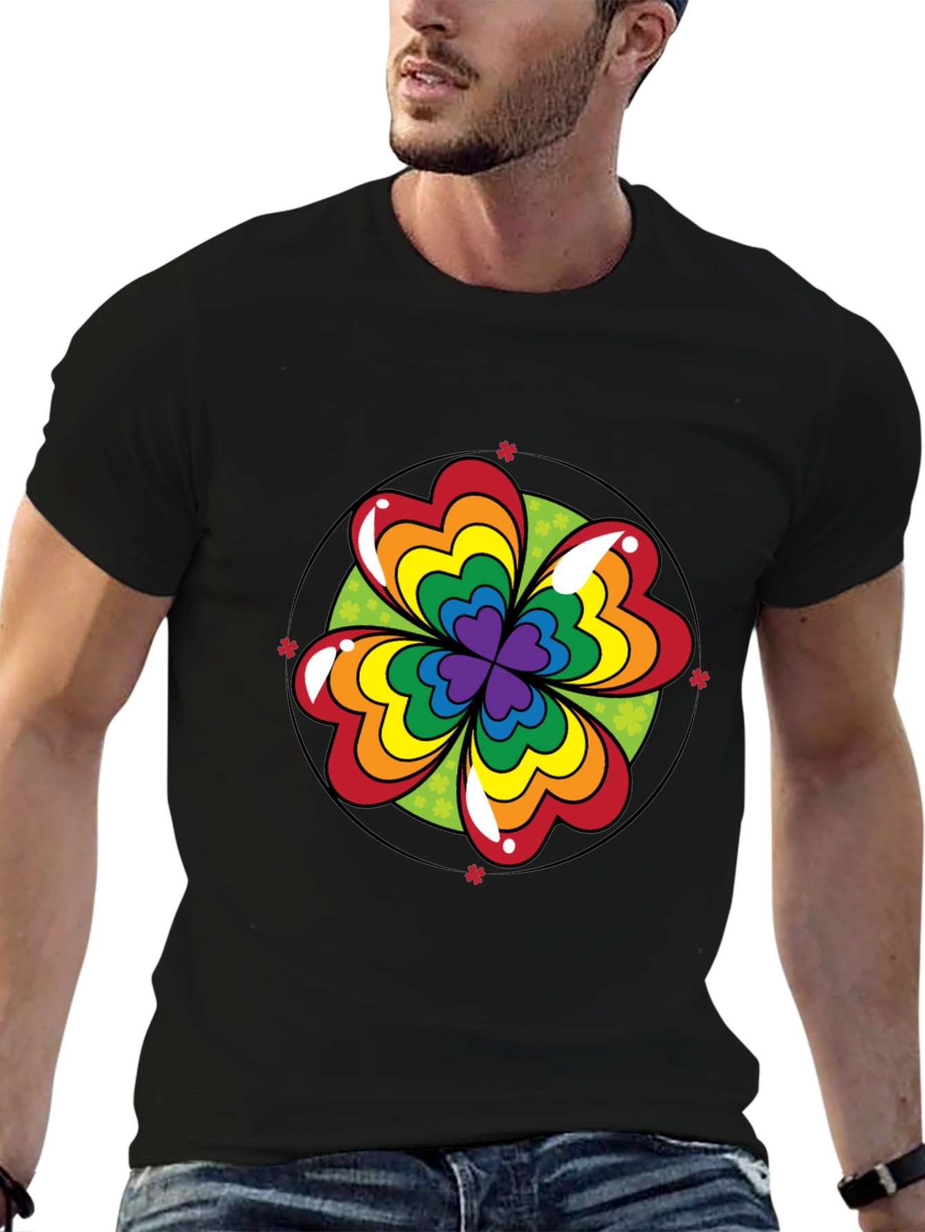 Rainbow Shamrock Tee