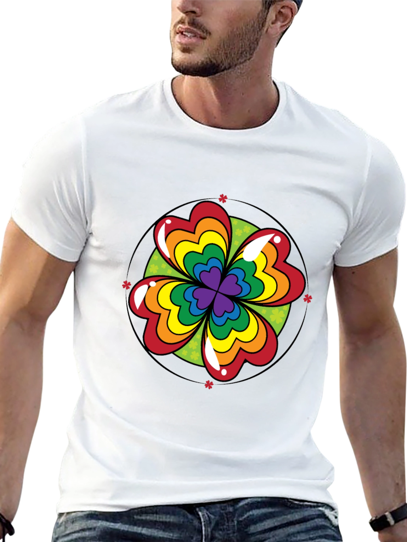 Rainbow Shamrock Tee