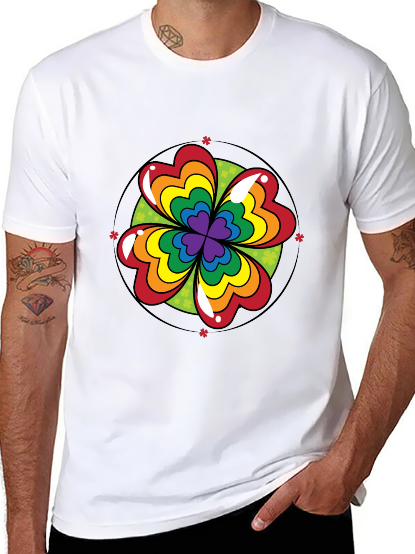 Rainbow Shamrock Tee