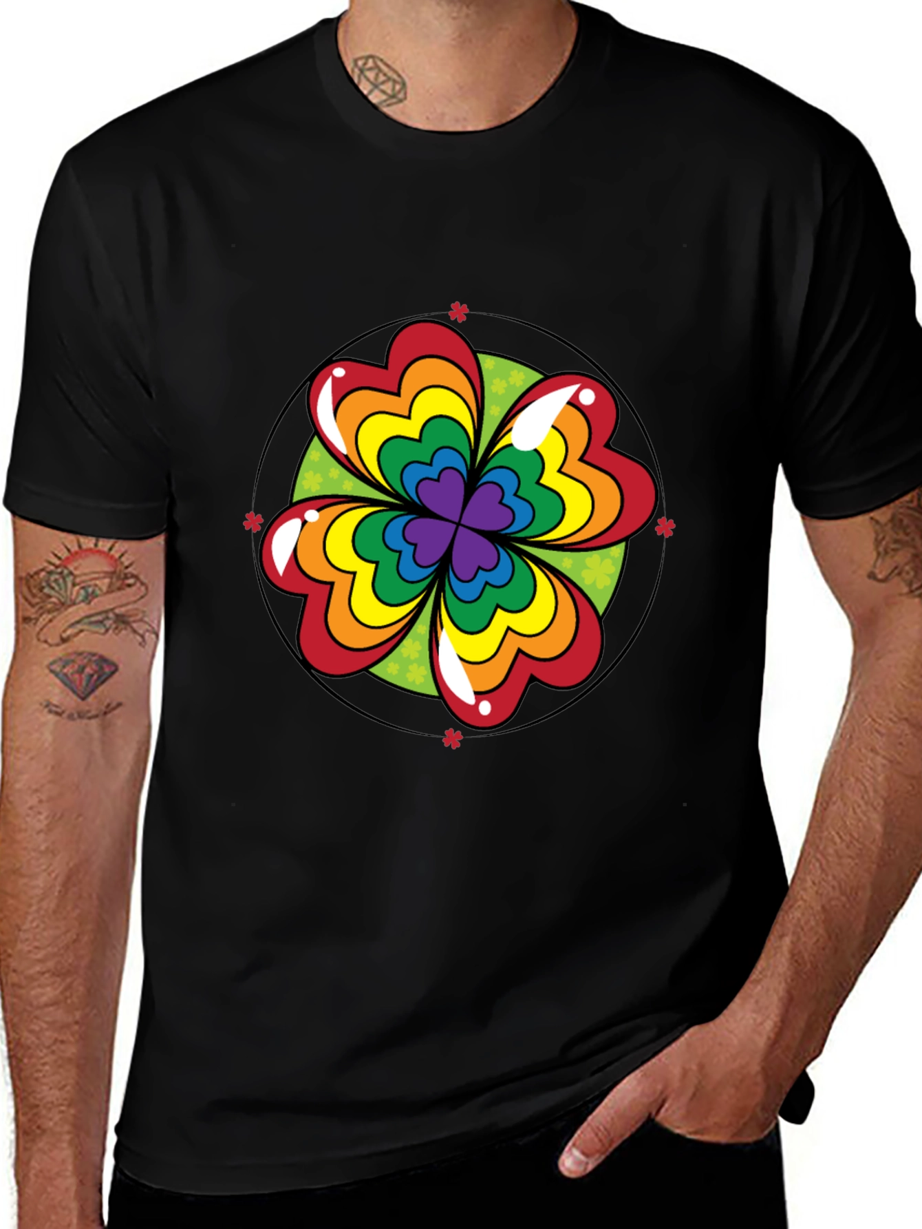 Rainbow Shamrock Tee