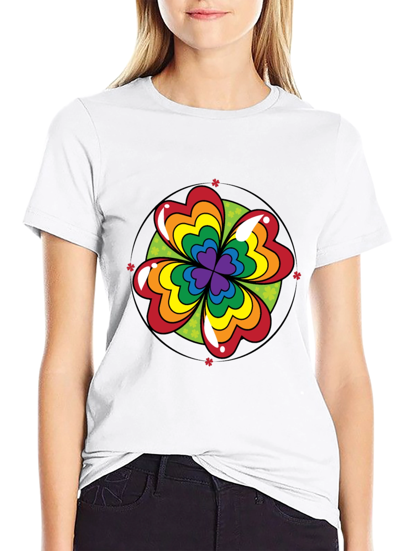 Rainbow Shamrock Tee