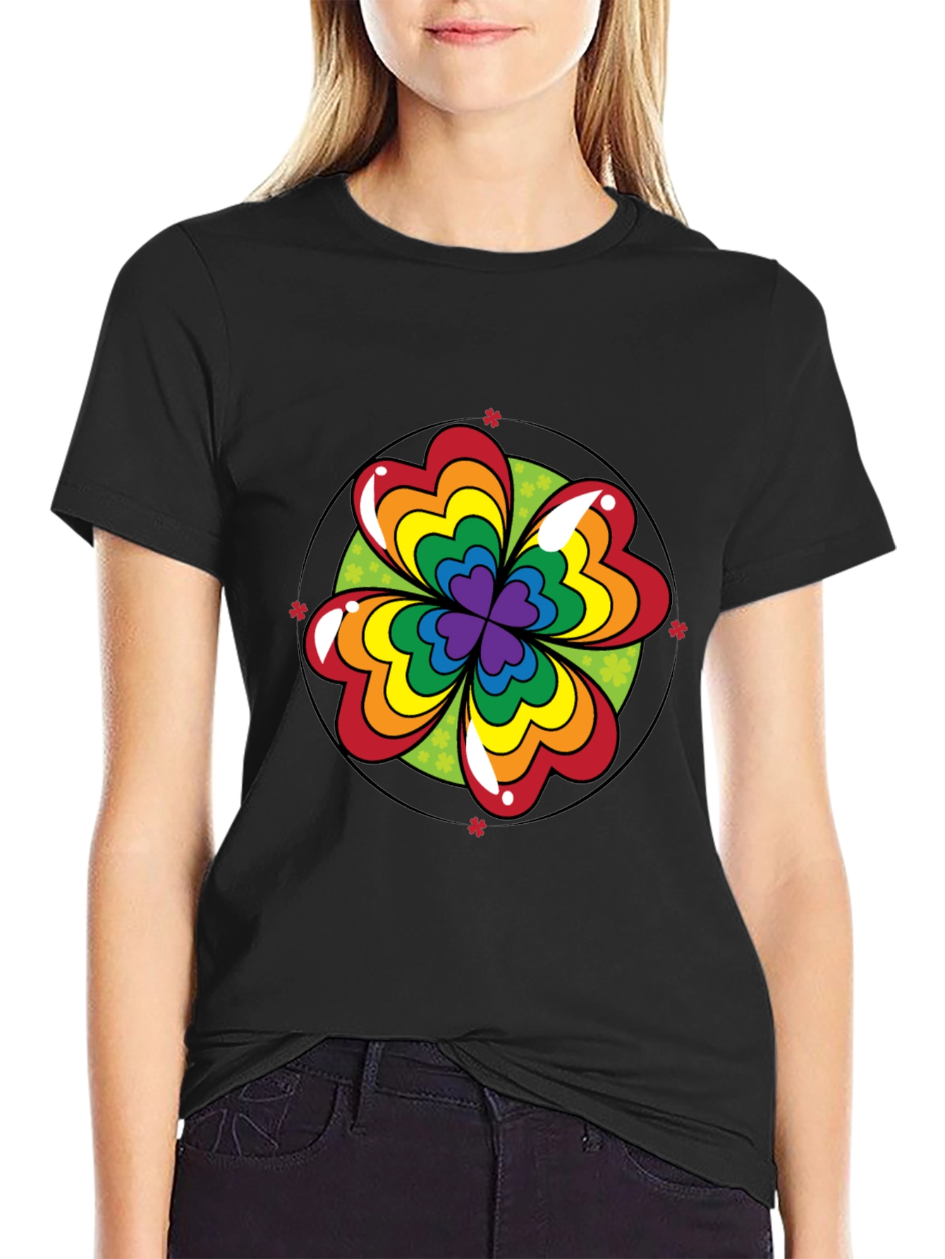 Rainbow Shamrock Tee