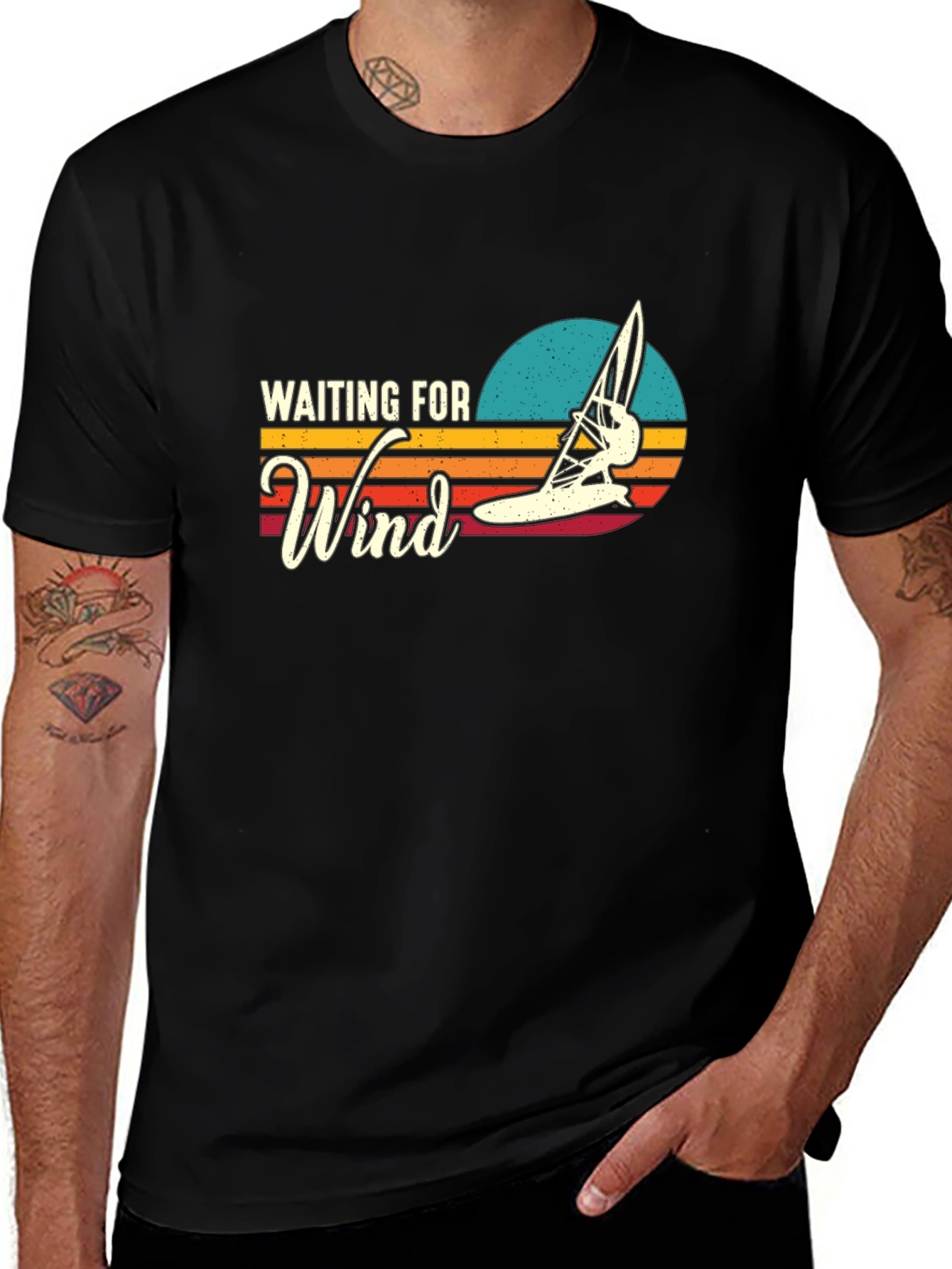 Waiting for Wind T-Shirt - Windsurfing Design