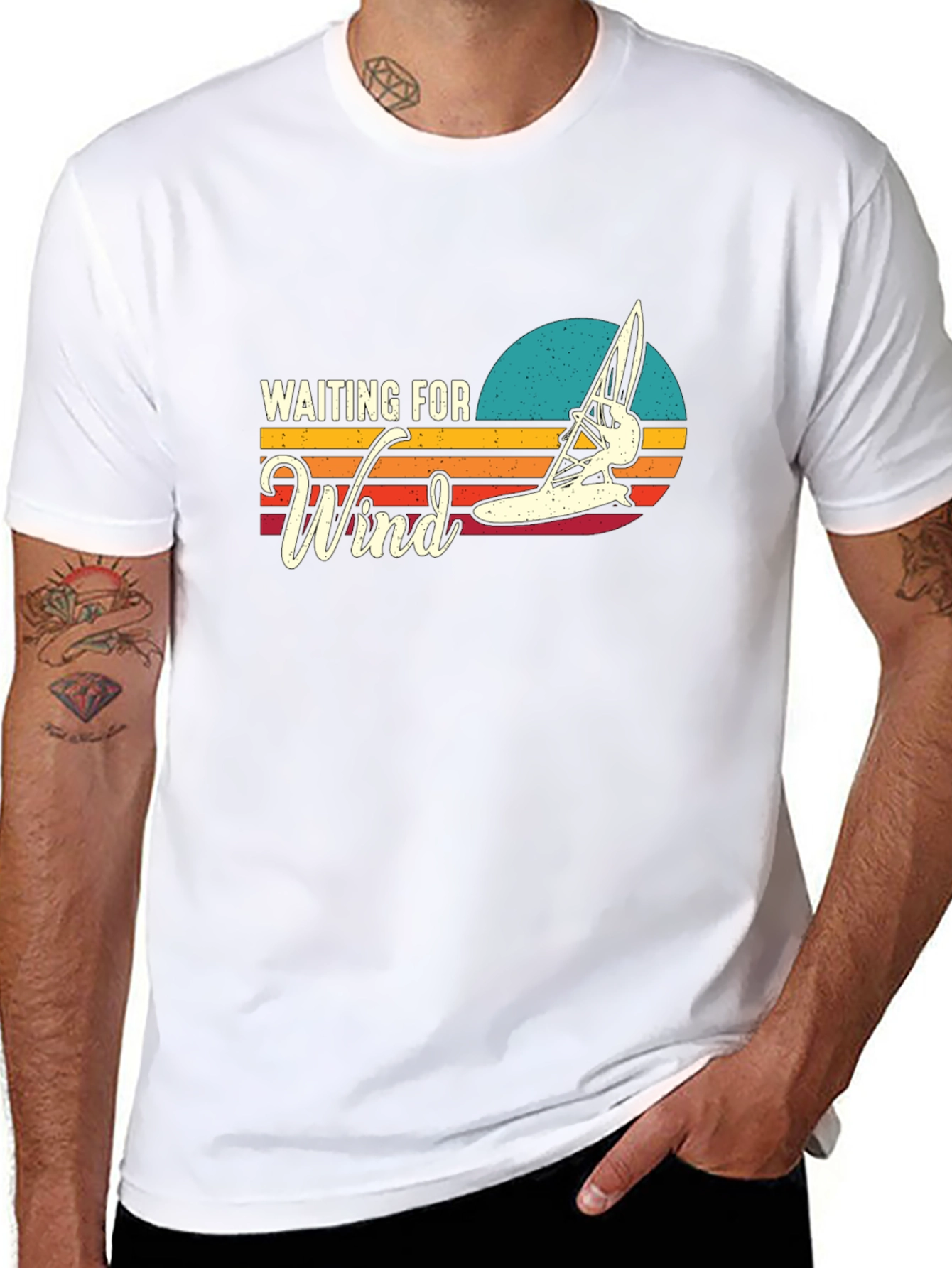 Waiting for Wind T-Shirt - Windsurfing Design