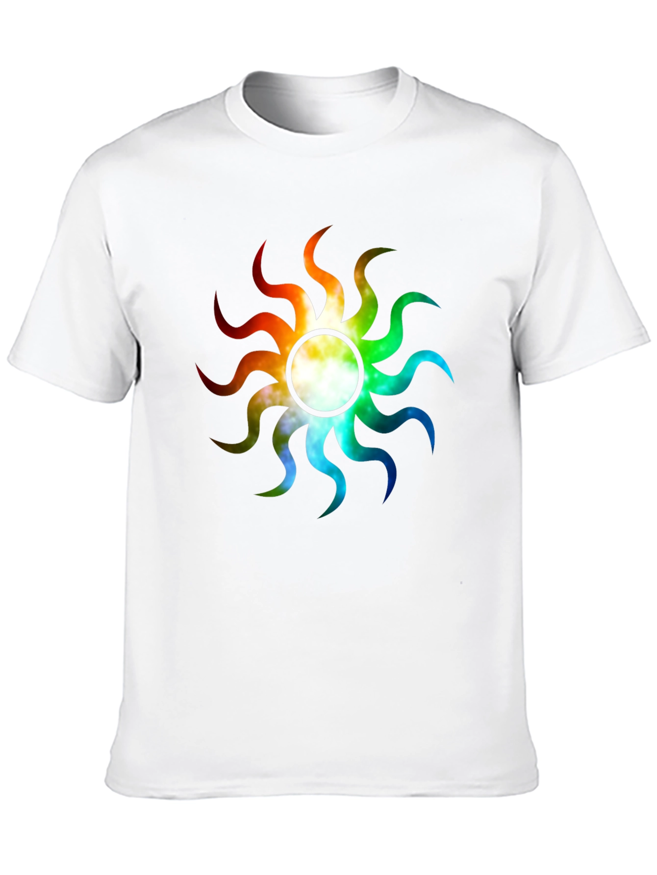 Rainbow Sunburst Graphic T-Shirt - Unique Design