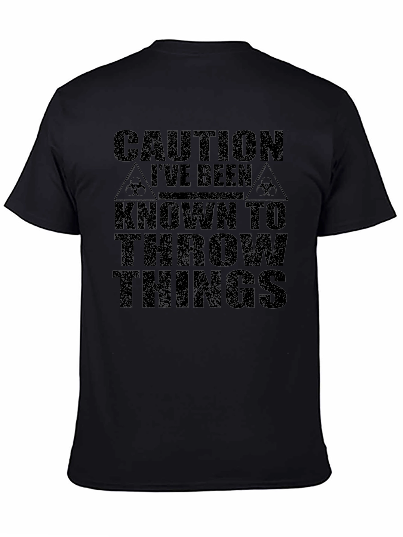 Caution Throw Things Graphic Tee - Humor T-Shirt