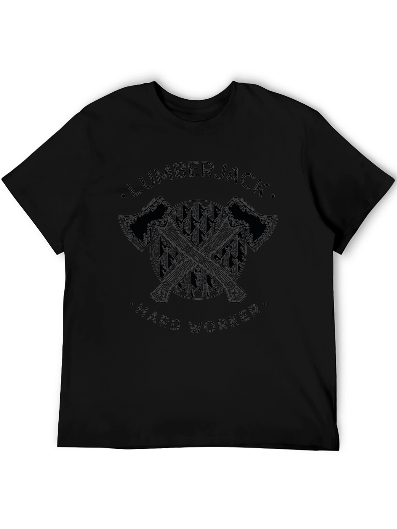 Lumberjack Hard Worker Black T-Shirt