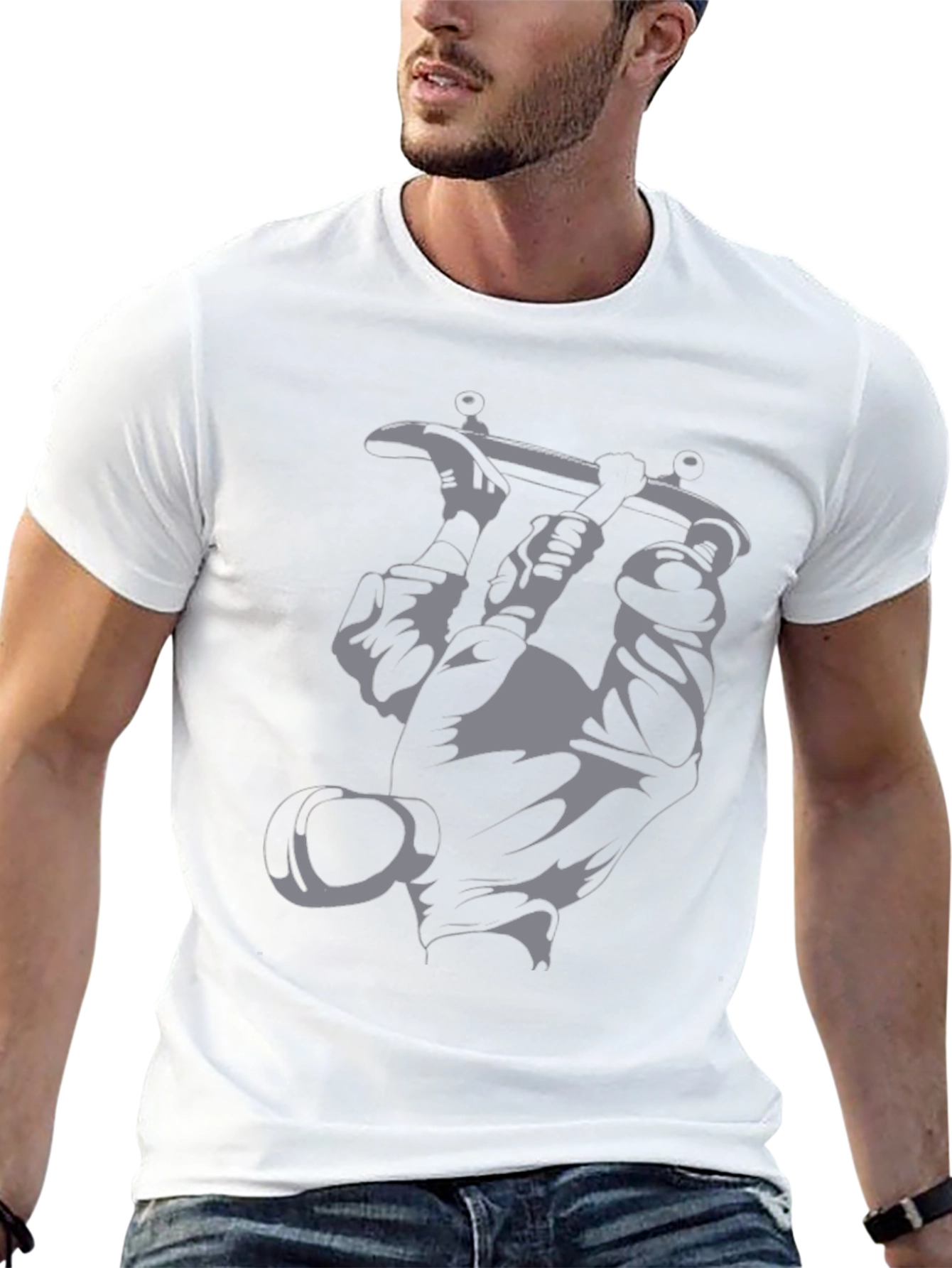 Mens Graphic Tee - Skateboard Design