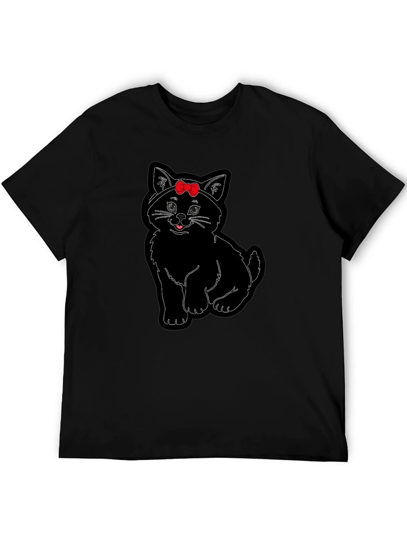 Cute Cat T-Shirt with Bow