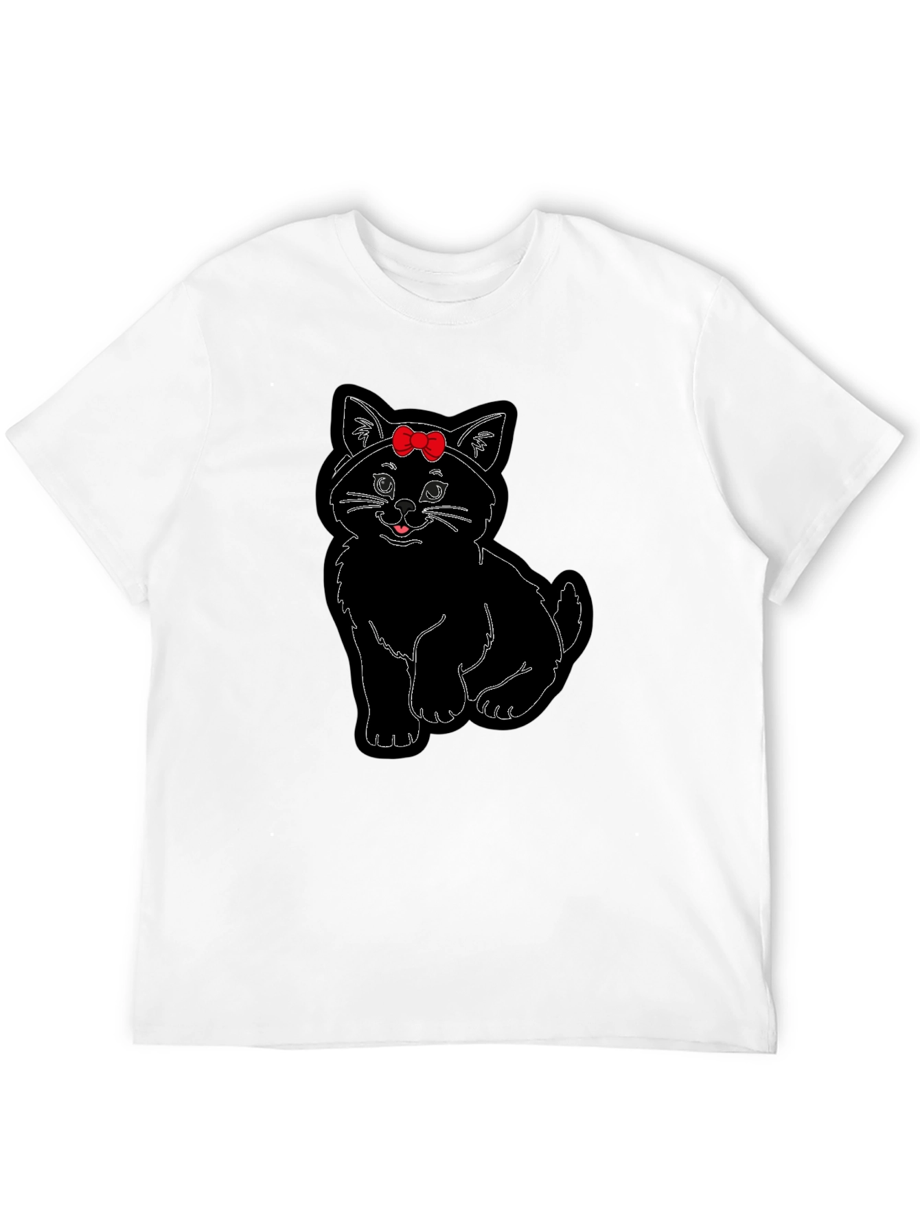 Cute Cat T-Shirt with Bow
