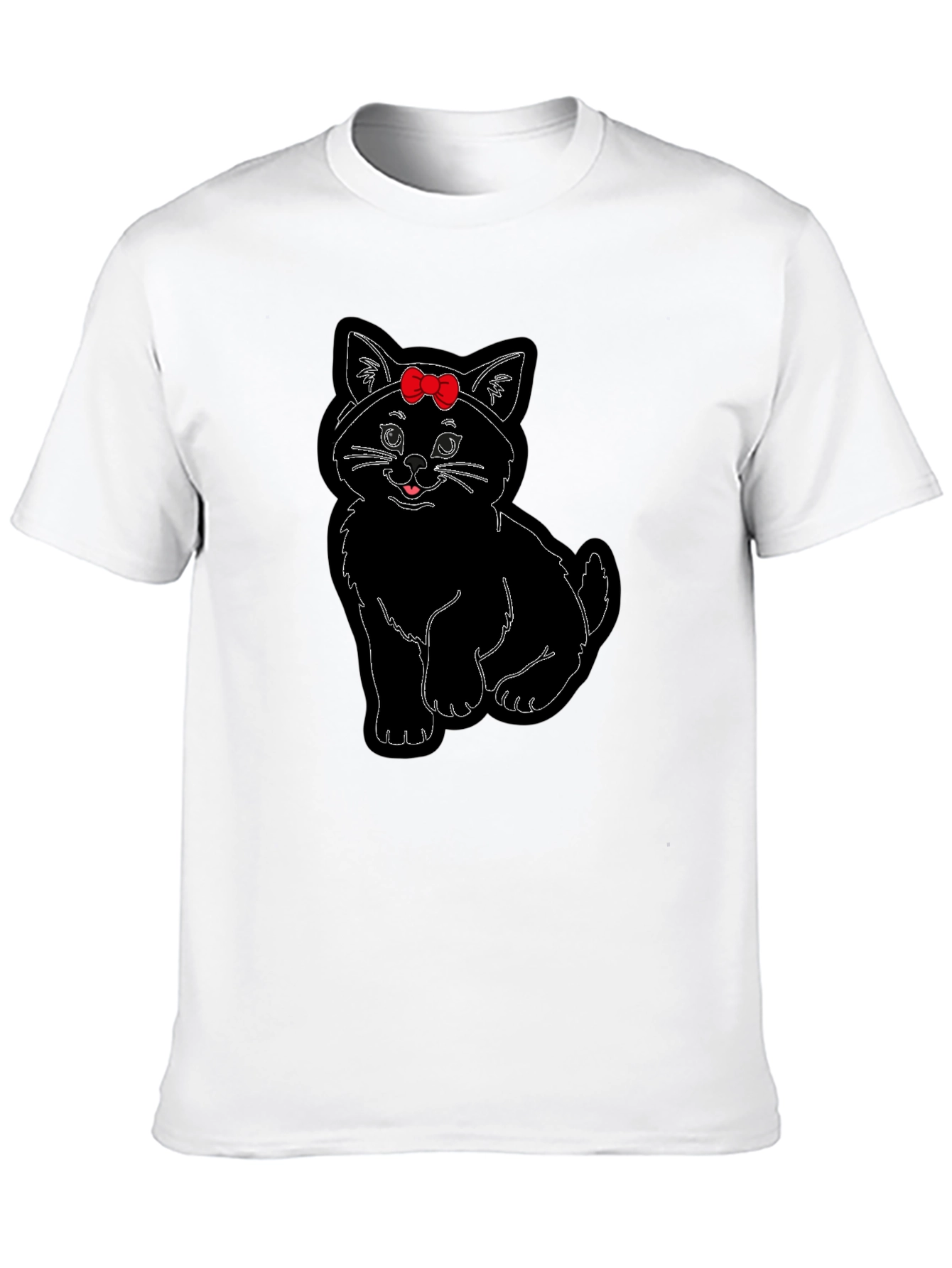 Cute Cat T-Shirt with Bow