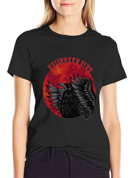 Halloween Bird T-Shirt - Raven Graphic Tee