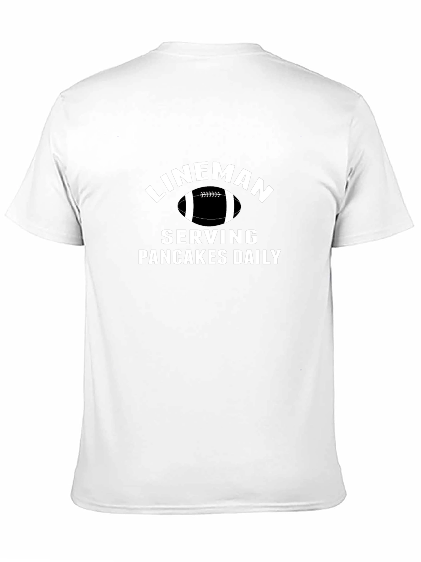 Lineman Serving Pancakes Daily Black T-Shirt
