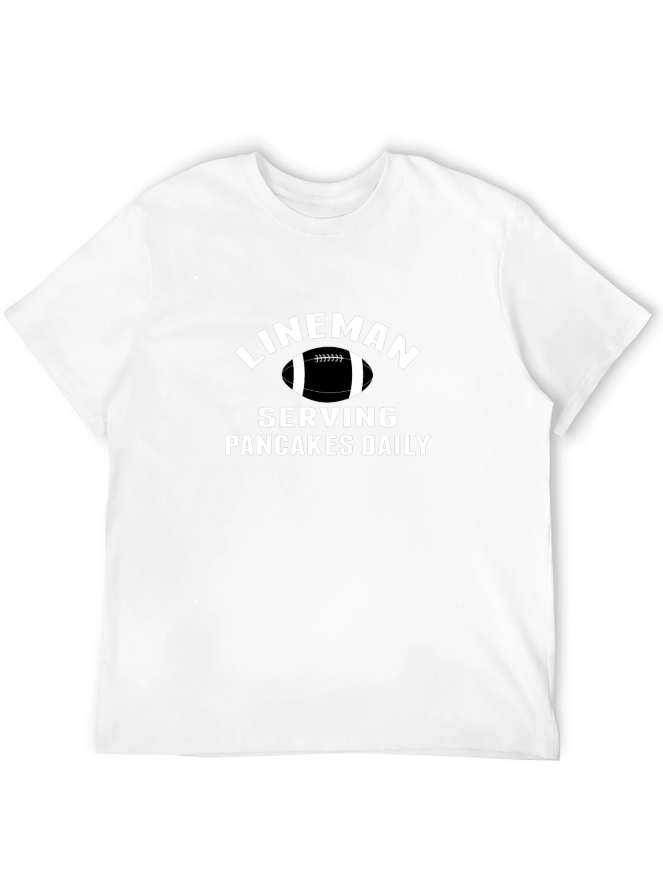 Lineman Serving Pancakes Daily Black T-Shirt