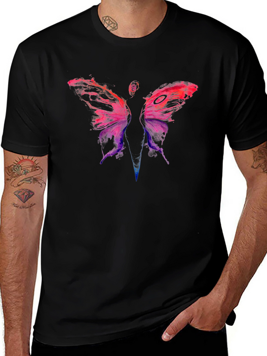 Butterfly Graphic Black T-Shirt - Artistic Fashion Tee