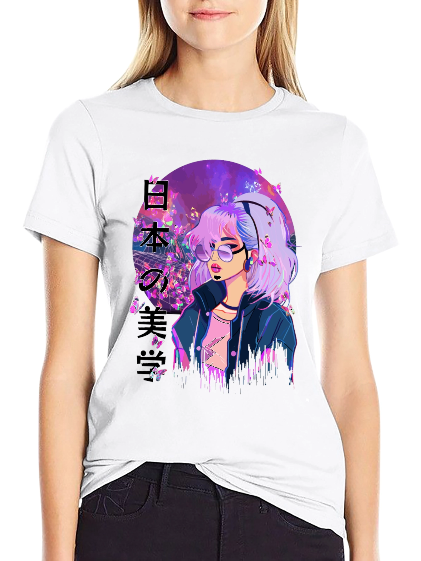 Anime Girl Butterfly T-Shirt