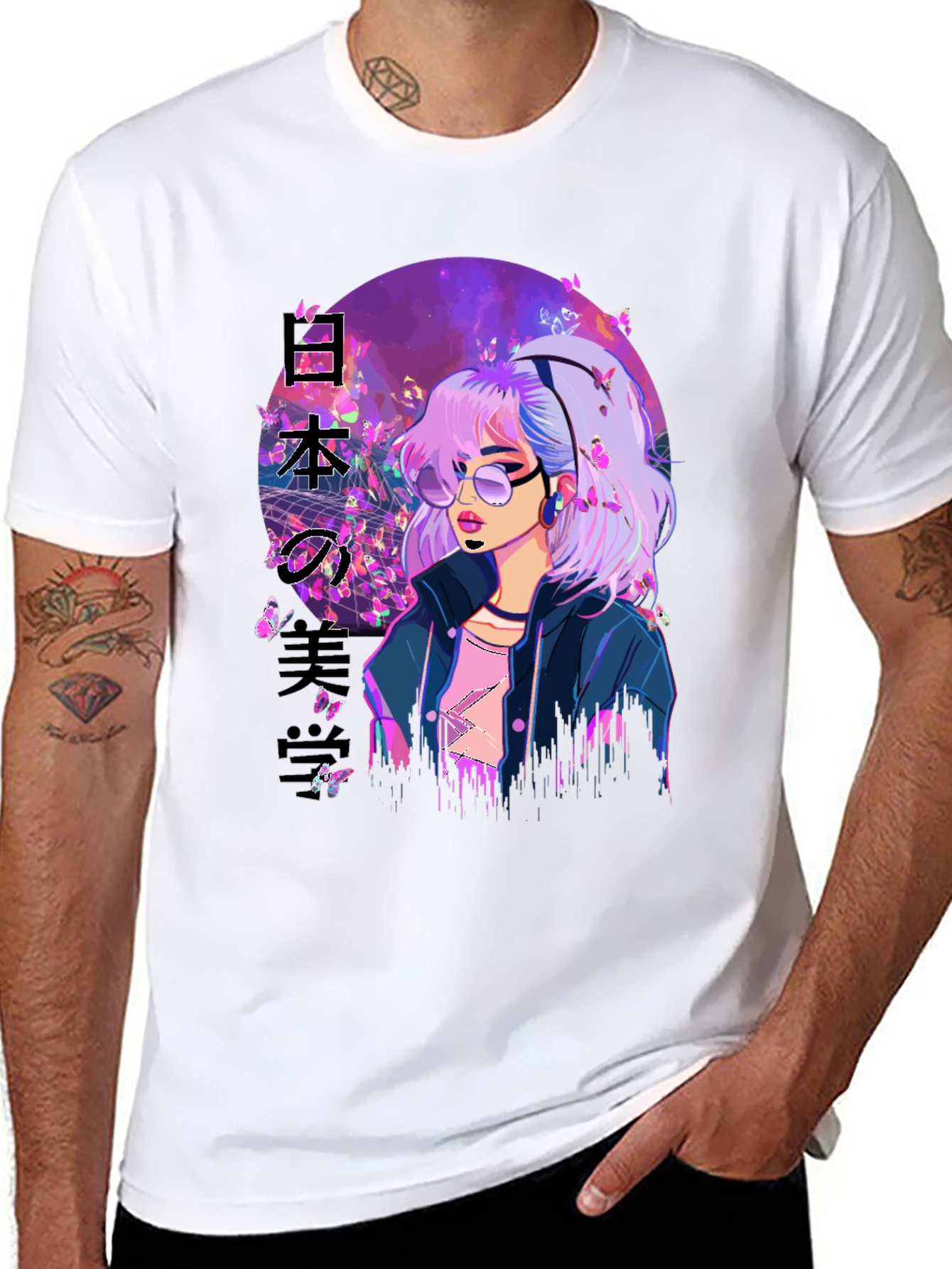Anime Girl Butterfly T-Shirt