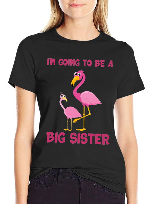 Im Going To Be a Big Sister Flamingo T-Shirt