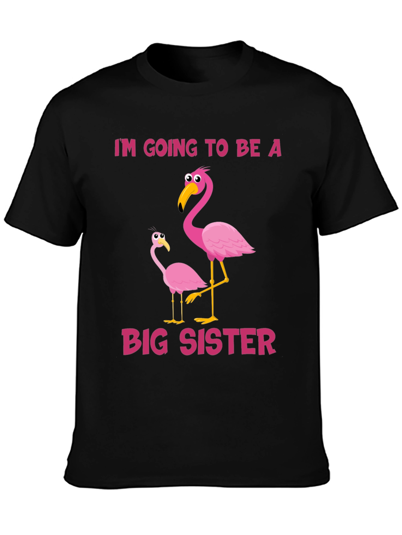 Im Going To Be a Big Sister Flamingo T-Shirt