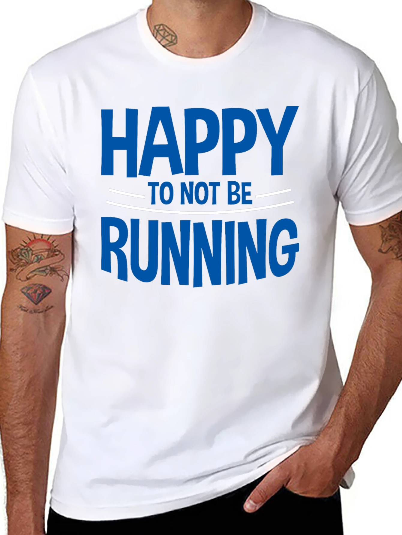 Funny Happy To Not Be Running T-Shirt