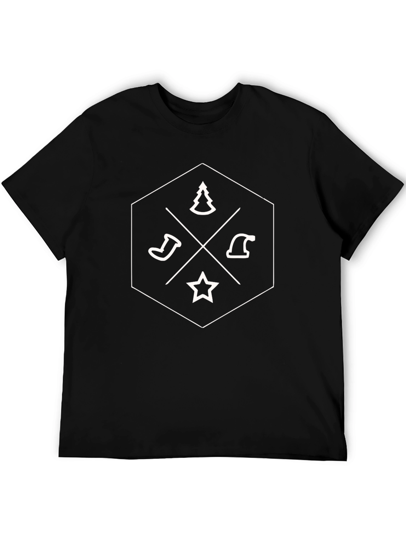 Festive Geometric Christmas T-Shirt - Holiday Style
