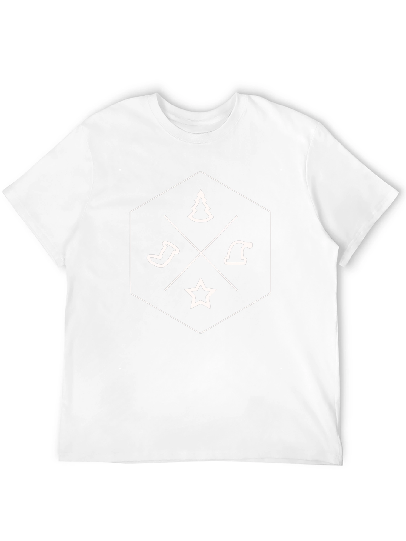Festive Geometric Christmas T-Shirt - Holiday Style