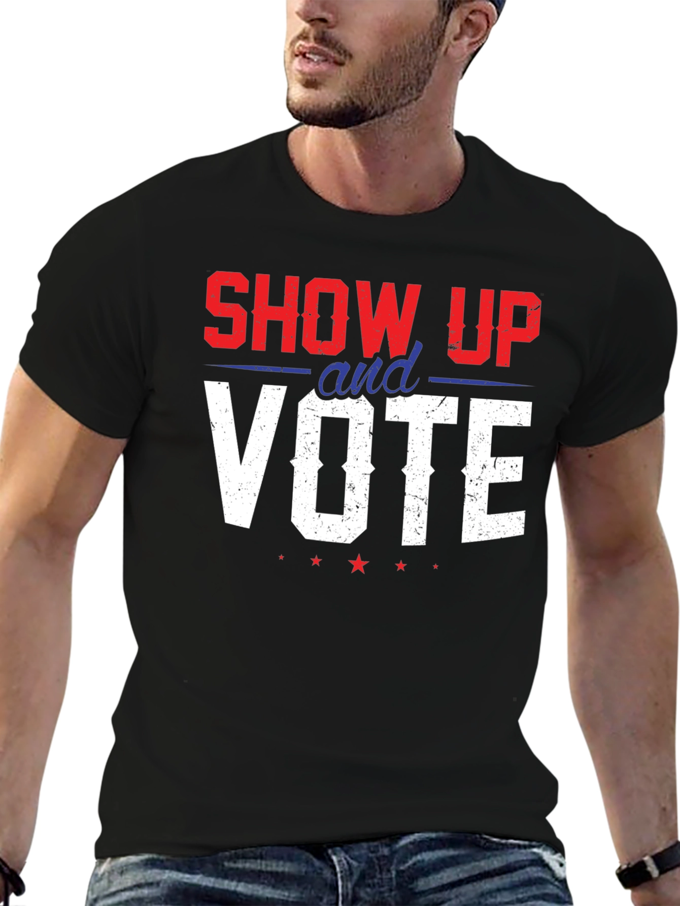 Show Up And Vote Graphic Tee - Patriotic T-Shirt