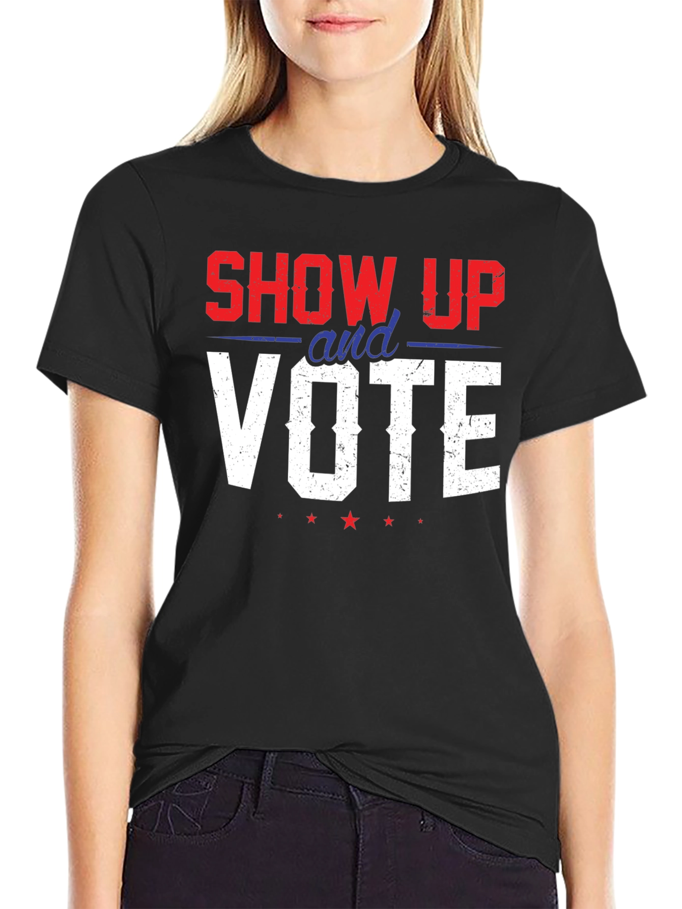 Show Up And Vote Graphic Tee - Patriotic T-Shirt