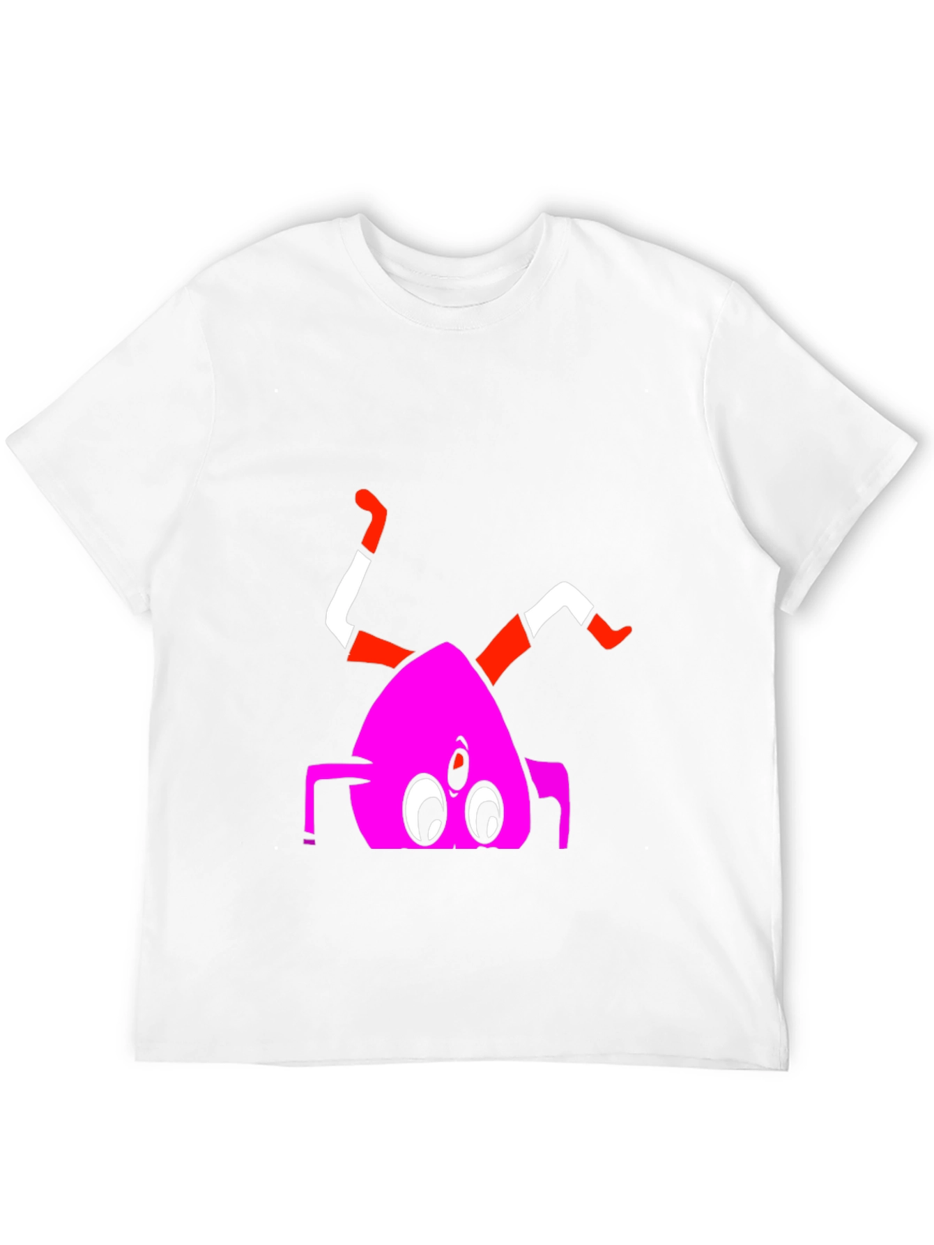 Unique Cartoon Monster Graphic Print Black T-Shirt