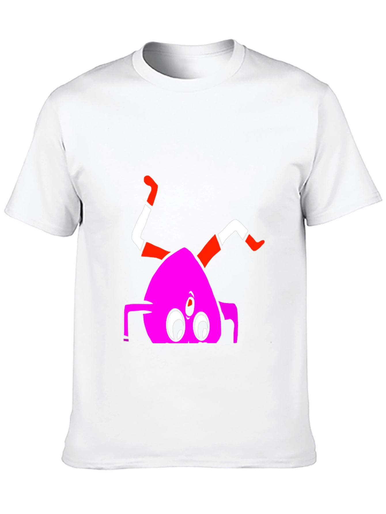 Unique Cartoon Monster Graphic Print Black T-Shirt