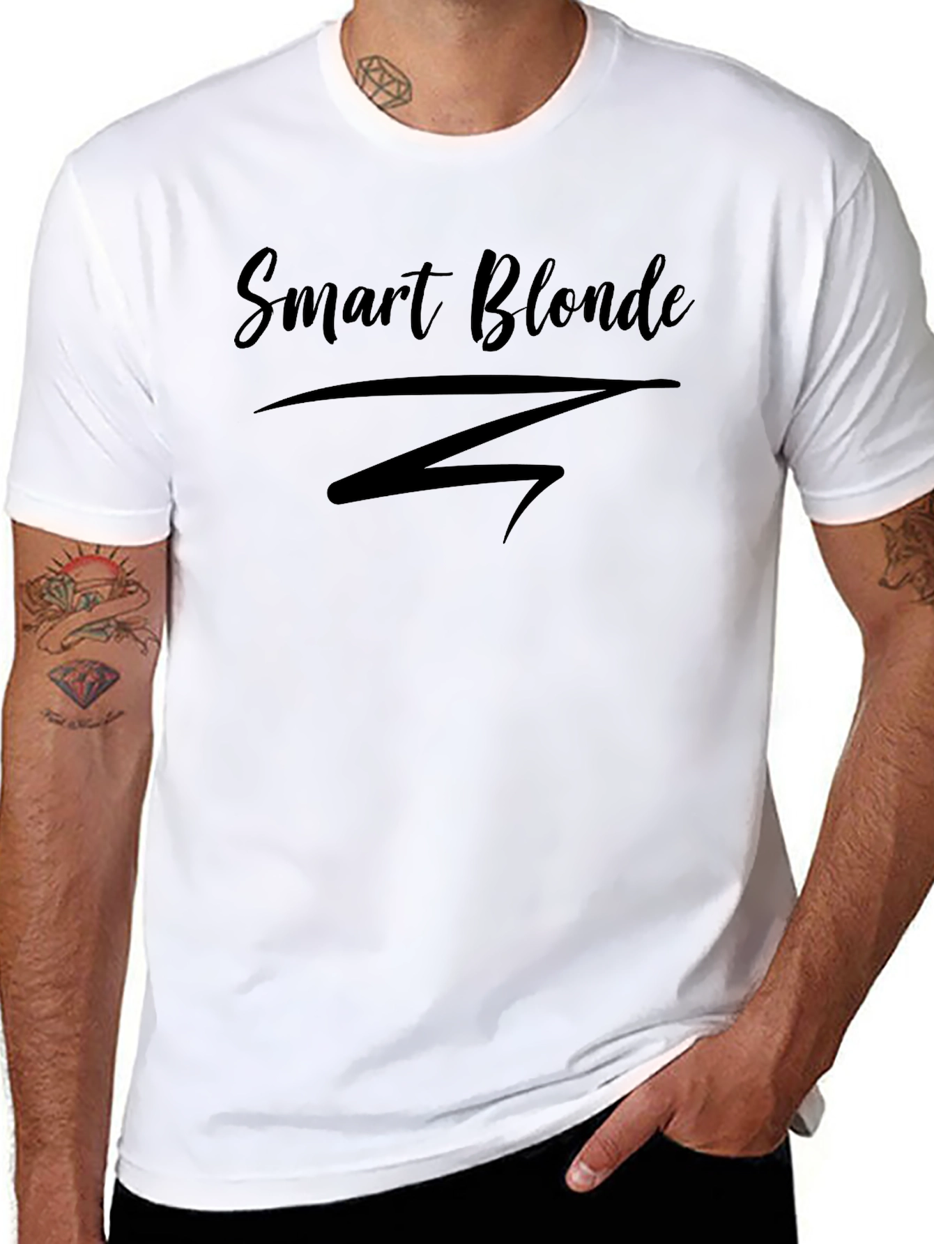 Smart Blonde Graphic Tee - Mens Black T-Shirt