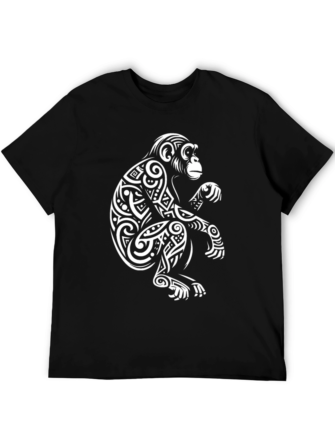 Tribal Monkey Graphic T-Shirt - Cool Design Casual Wear
