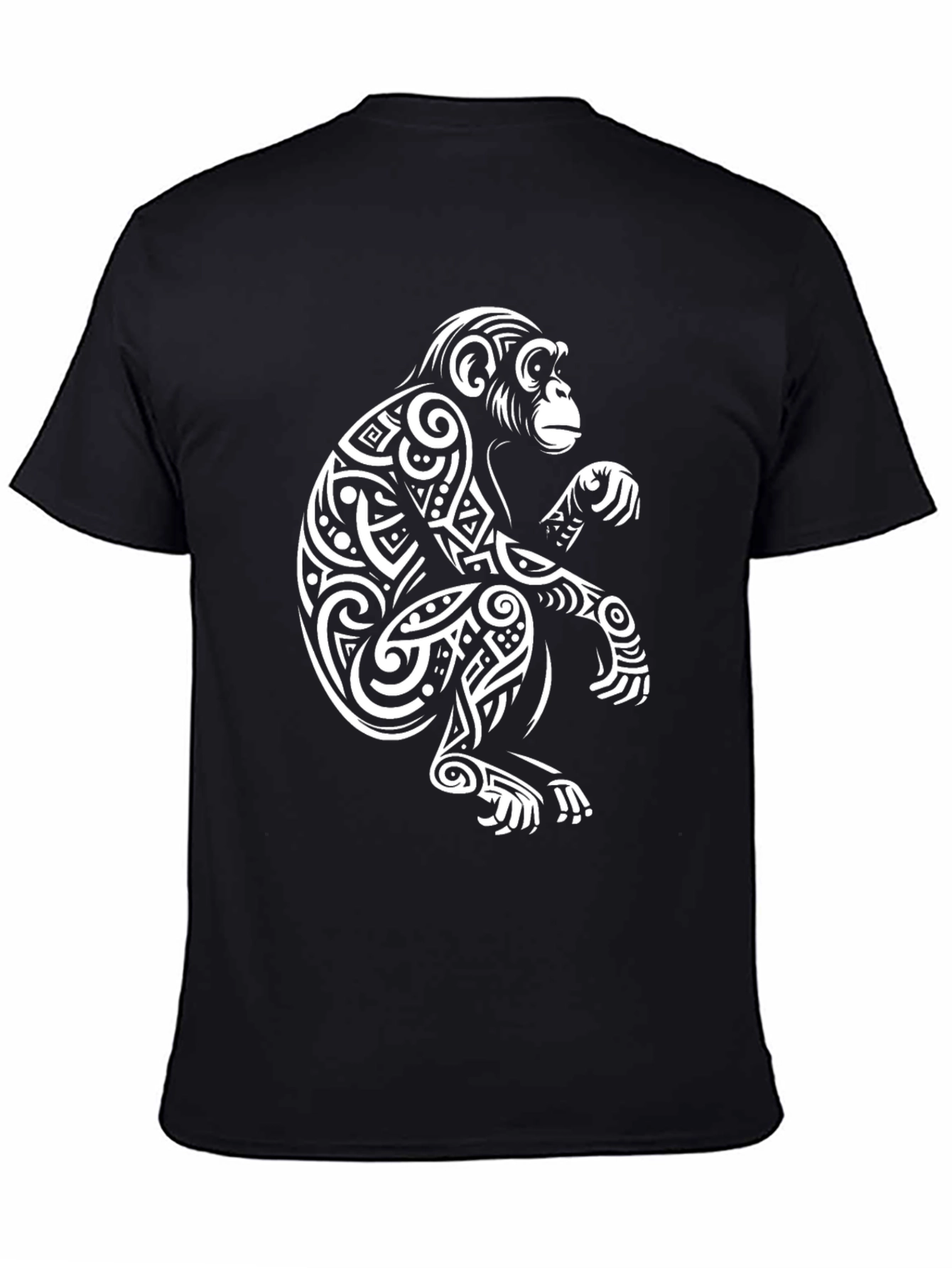 Tribal Monkey Graphic T-Shirt - Cool Design Casual Wear