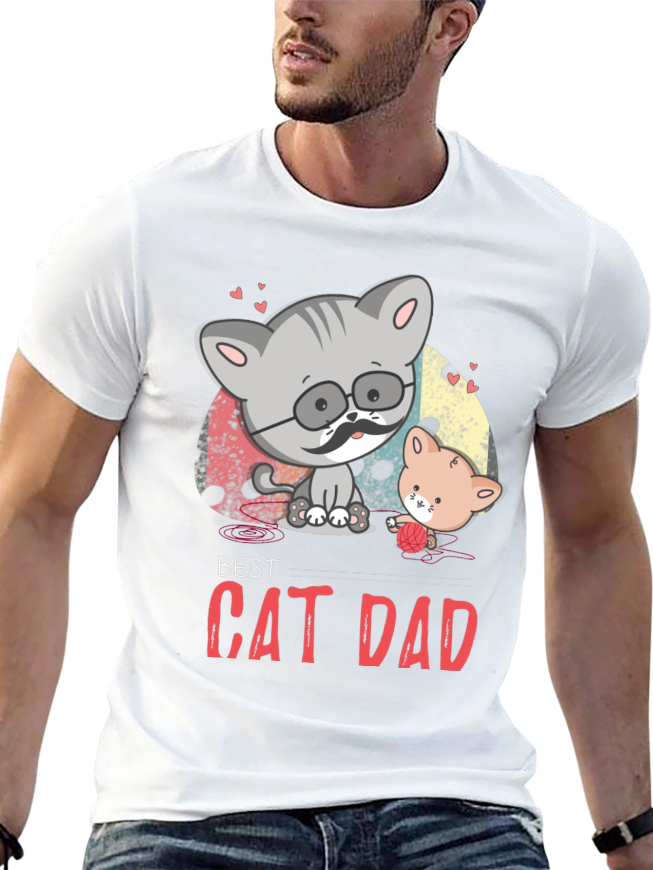 Best Cat Dad Graphic T-Shirt