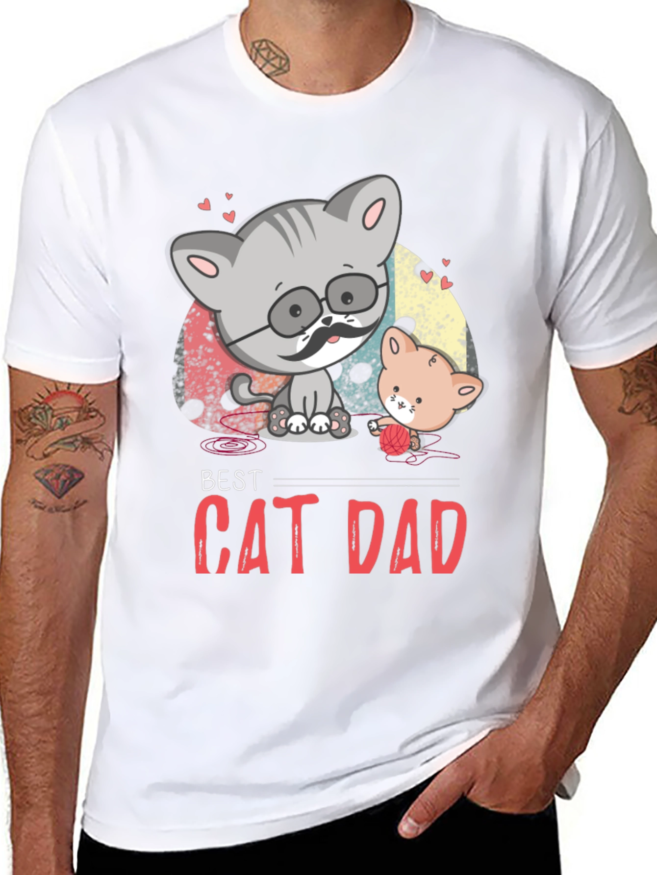 Best Cat Dad Graphic T-Shirt