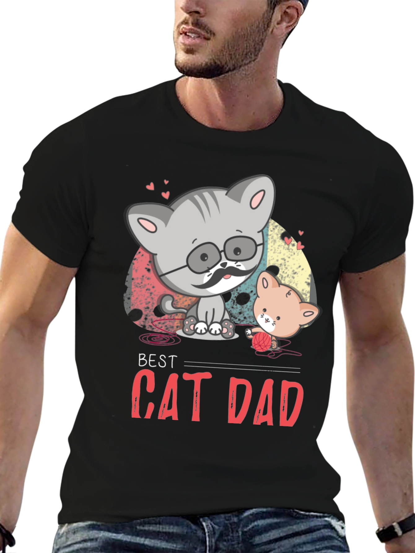 Best Cat Dad Graphic T-Shirt