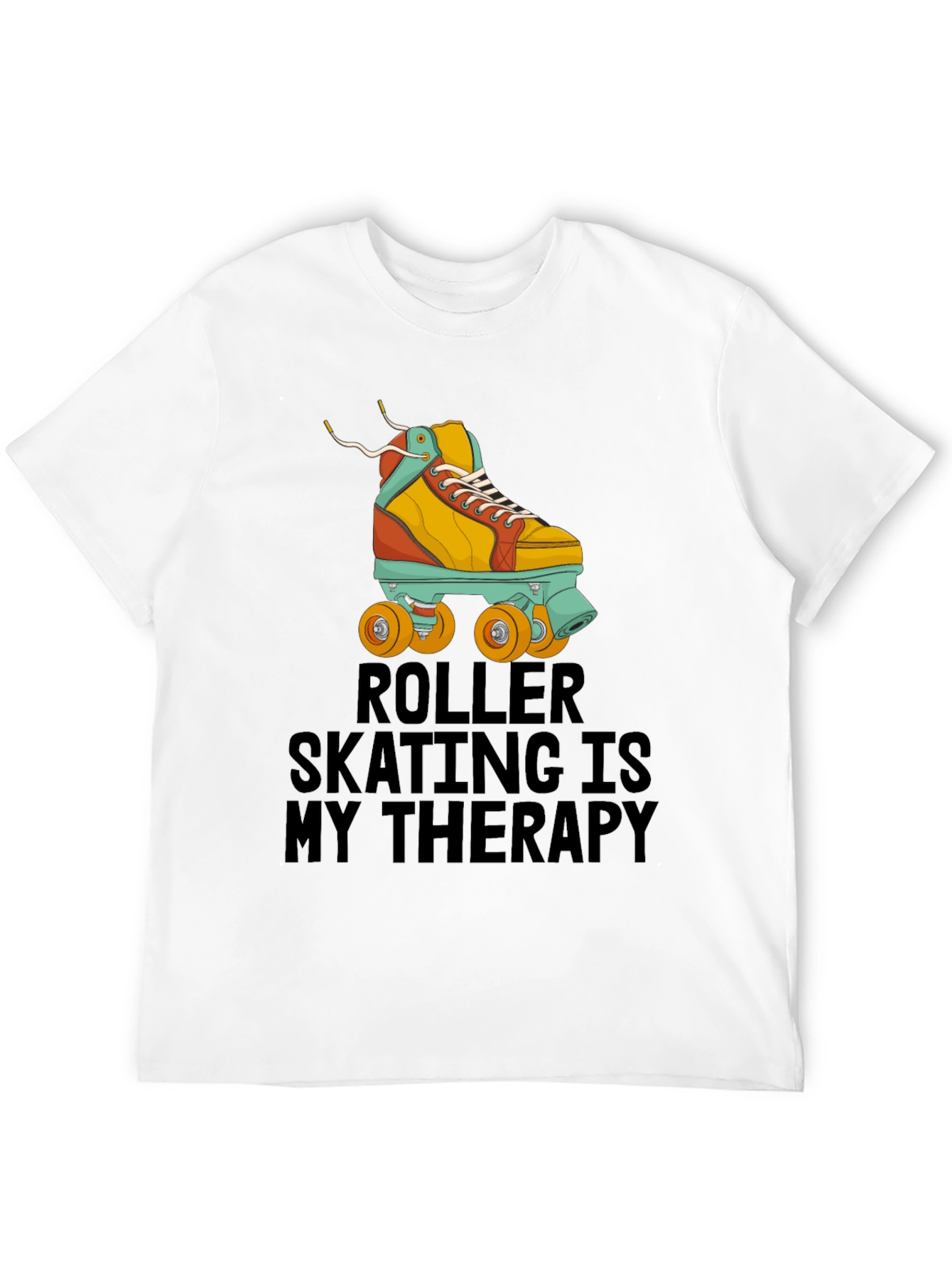 Roller Skating Therapy T-Shirt - Cool Retro Design