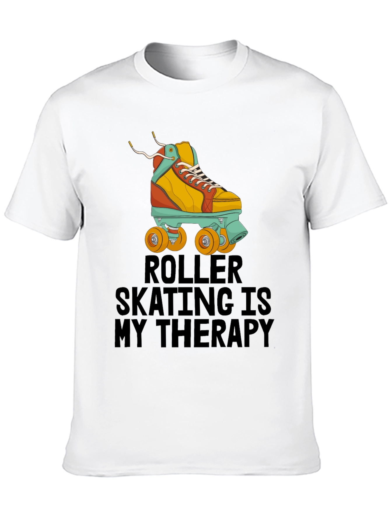 Roller Skating Therapy T-Shirt - Cool Retro Design