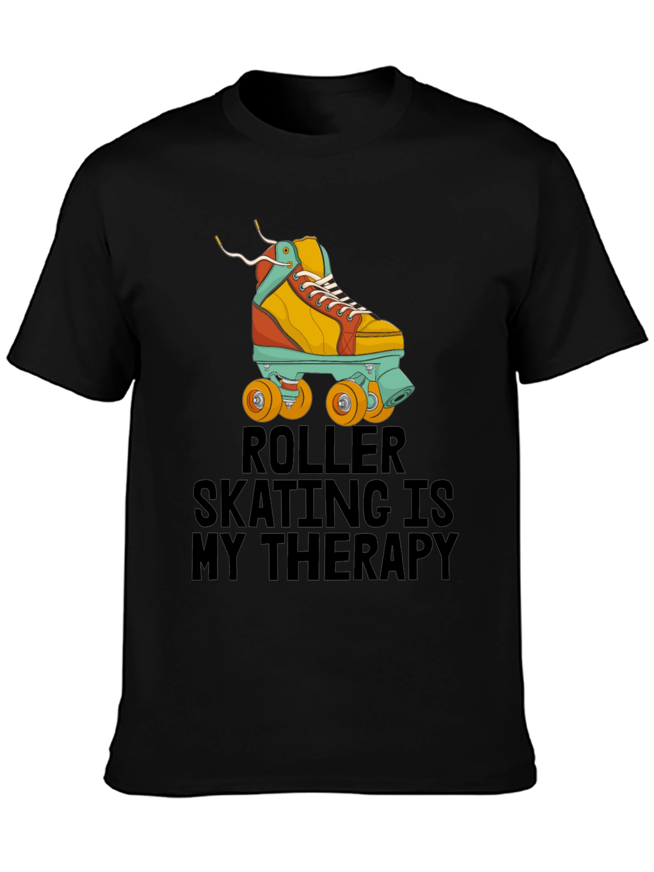 Roller Skating Therapy T-Shirt - Cool Retro Design