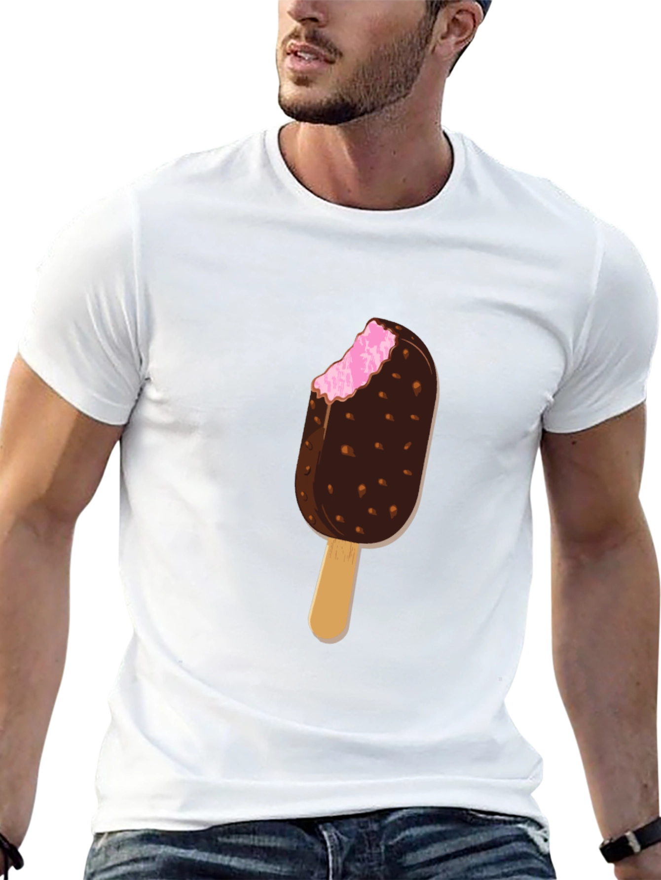 Ice Cream Bar Graphic Tee - Novelty Design