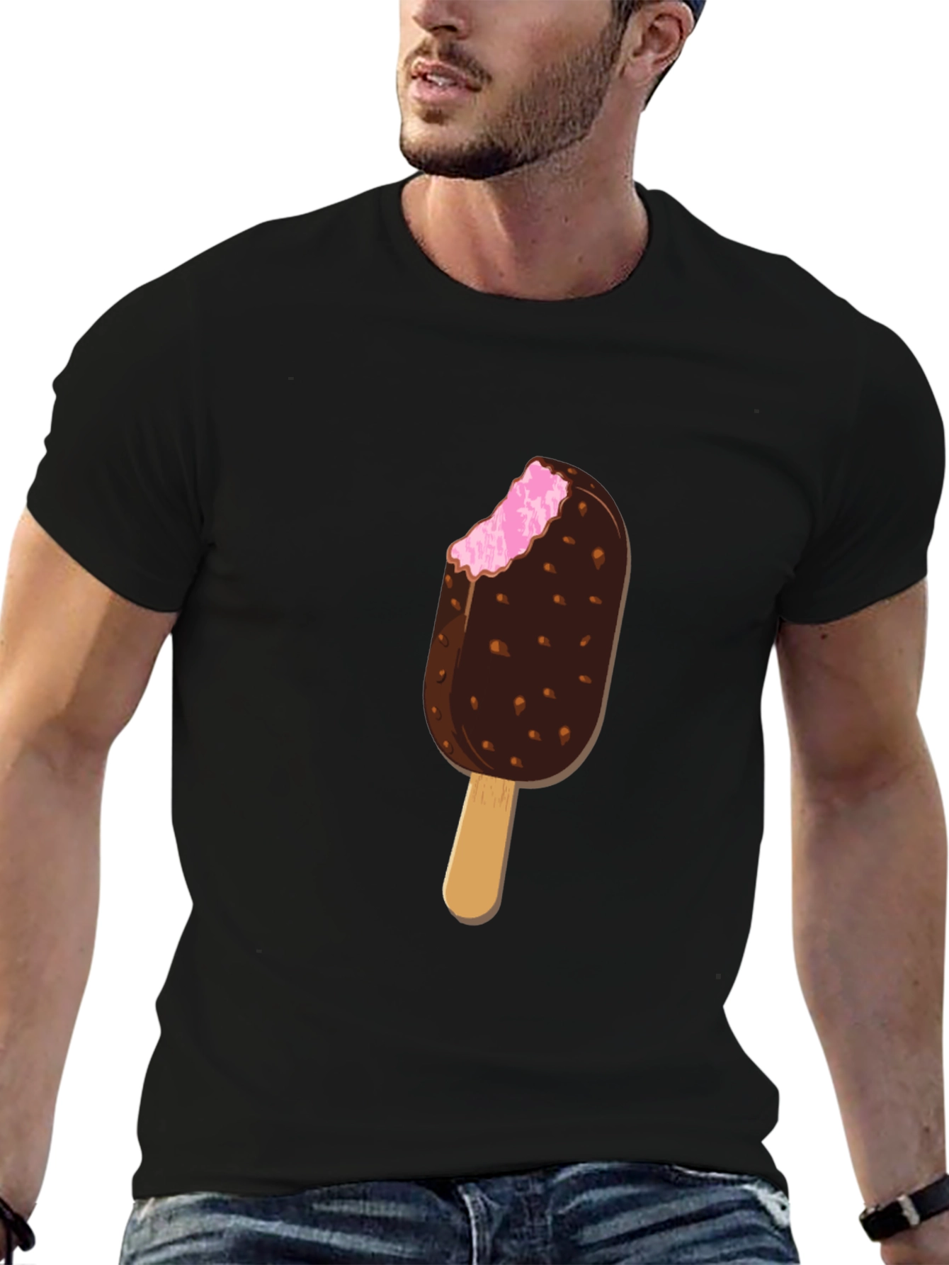Ice Cream Bar Graphic Tee - Novelty Design