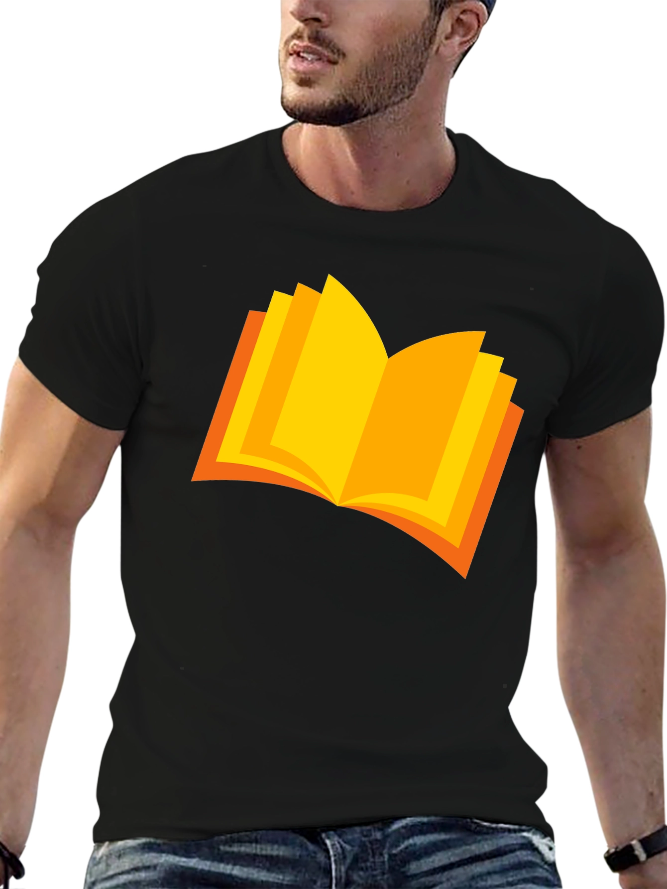 Book Graphic Black T-Shirt - Reader Tee