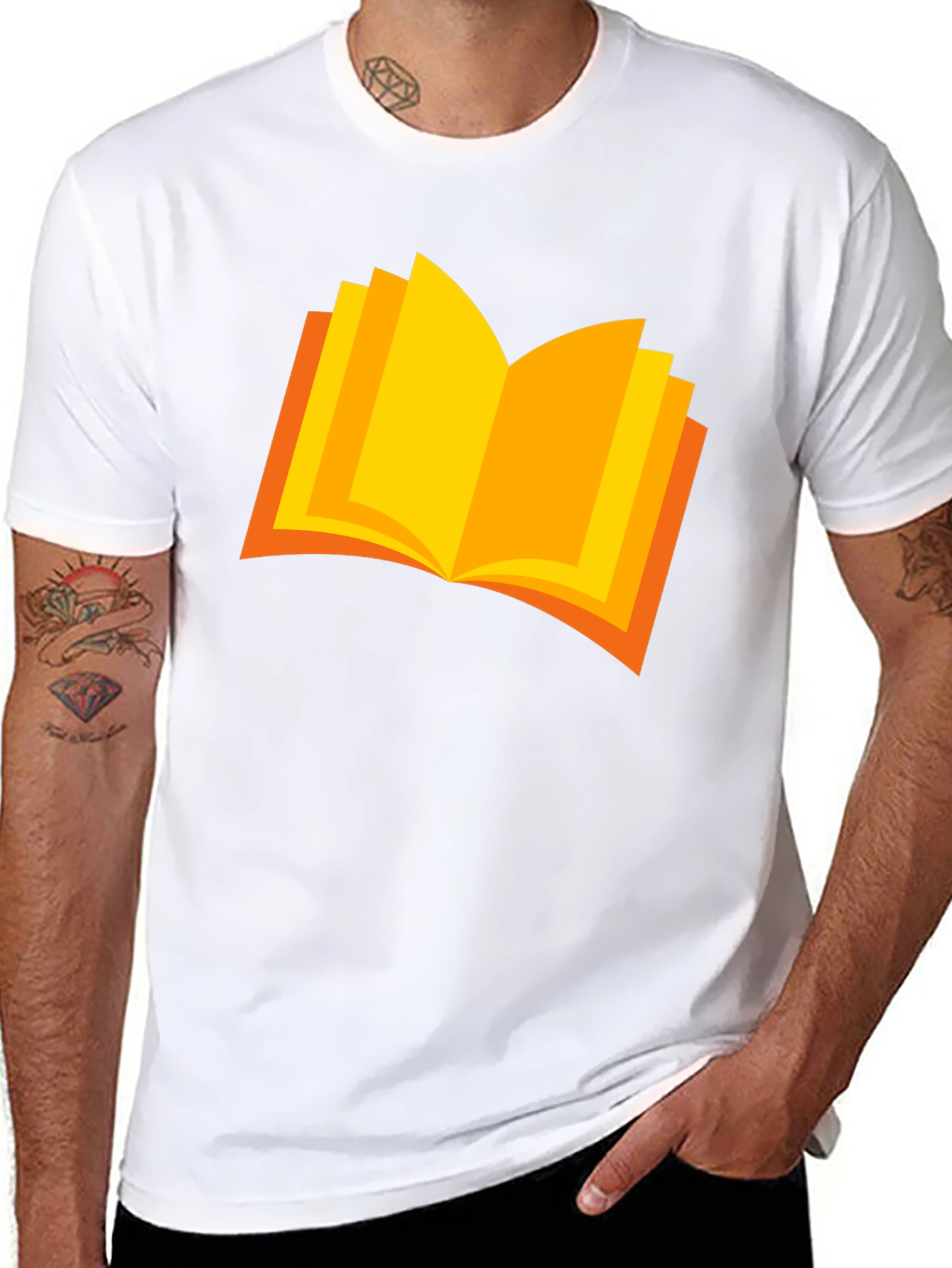 Book Graphic Black T-Shirt - Reader Tee