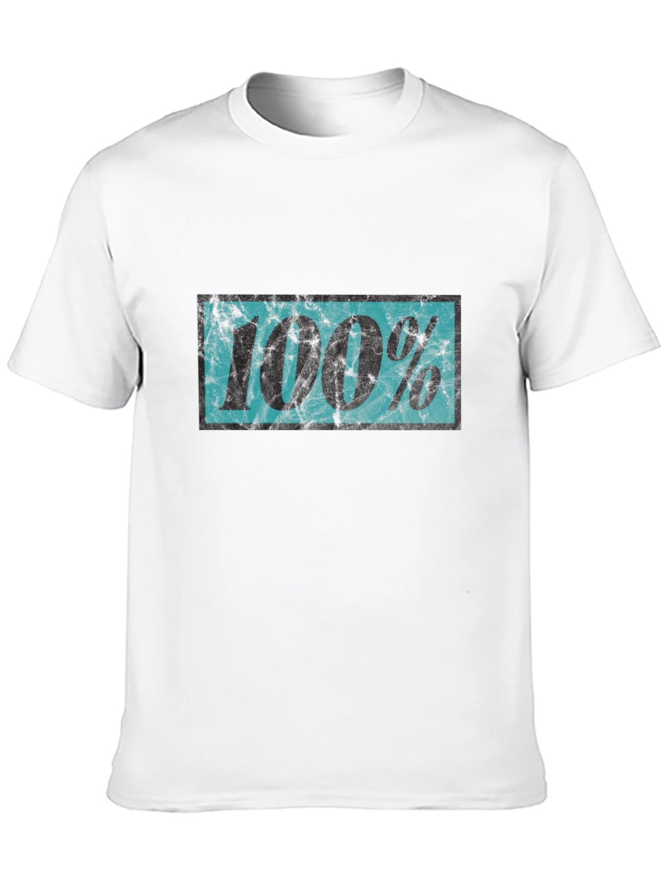 100% Graphic Tee - Distressed Print