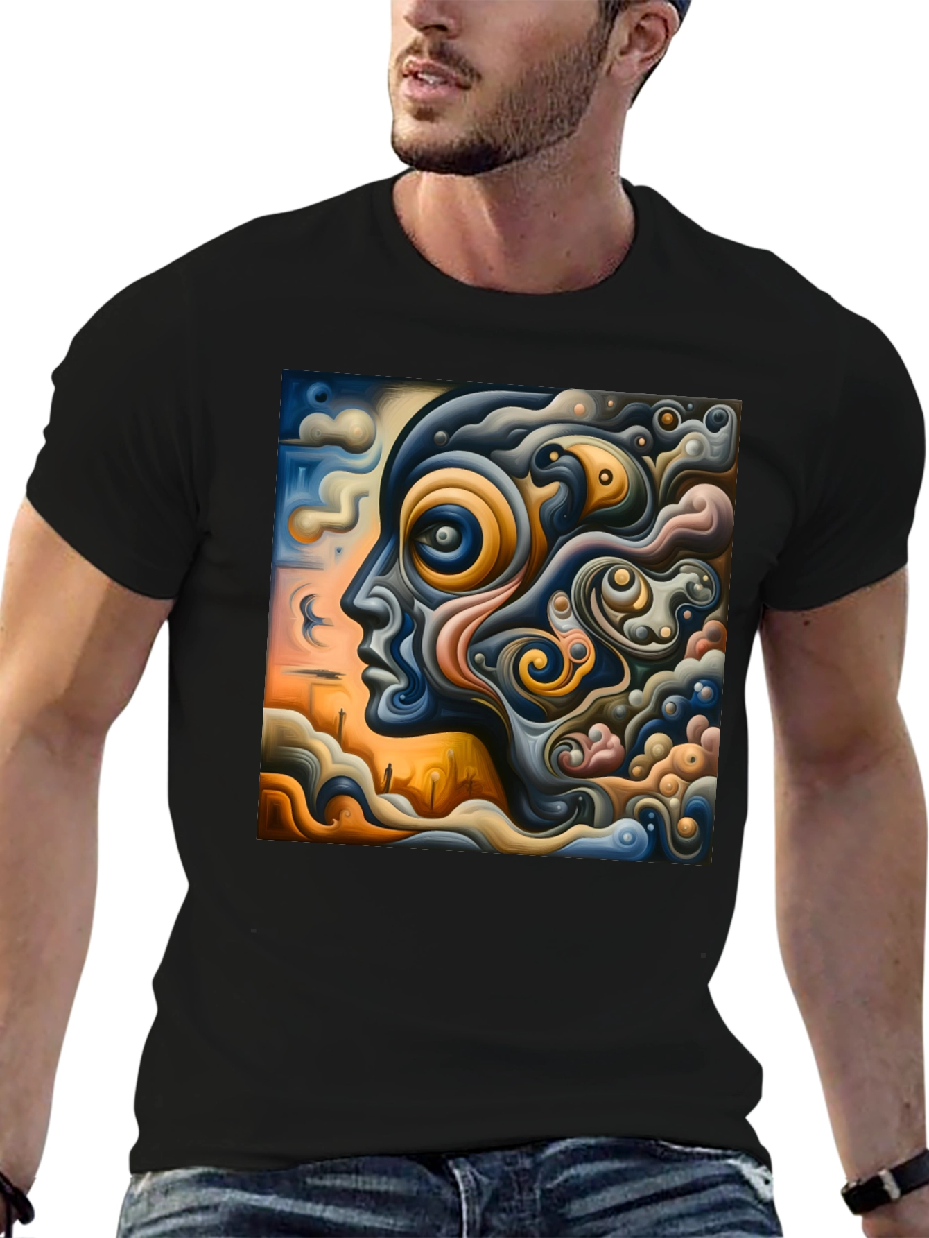 Abstract Mindscape Graphic Tee - Unique Art T-Shirt