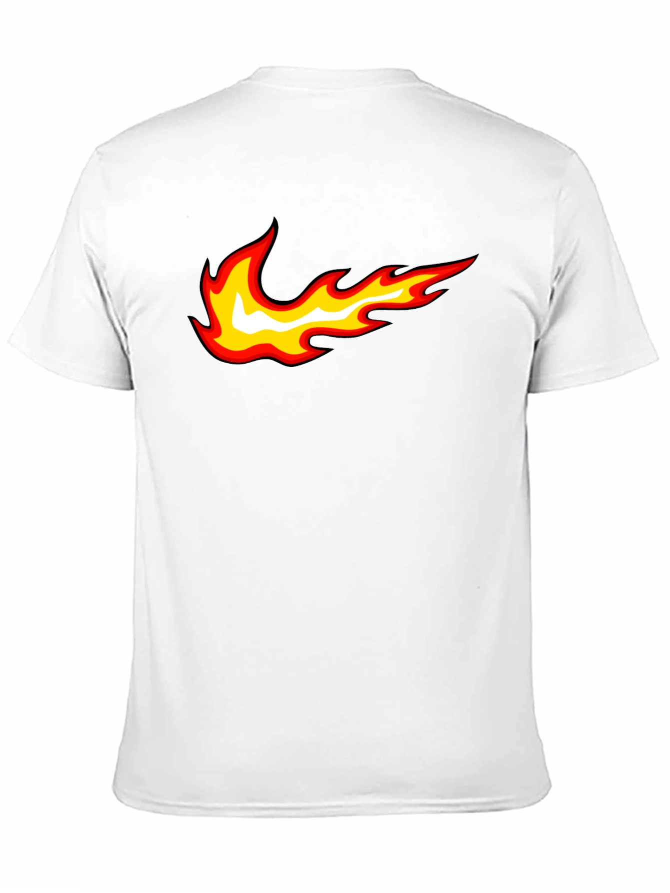 Fire Swoosh Graphic Tee - Black Cotton Blend