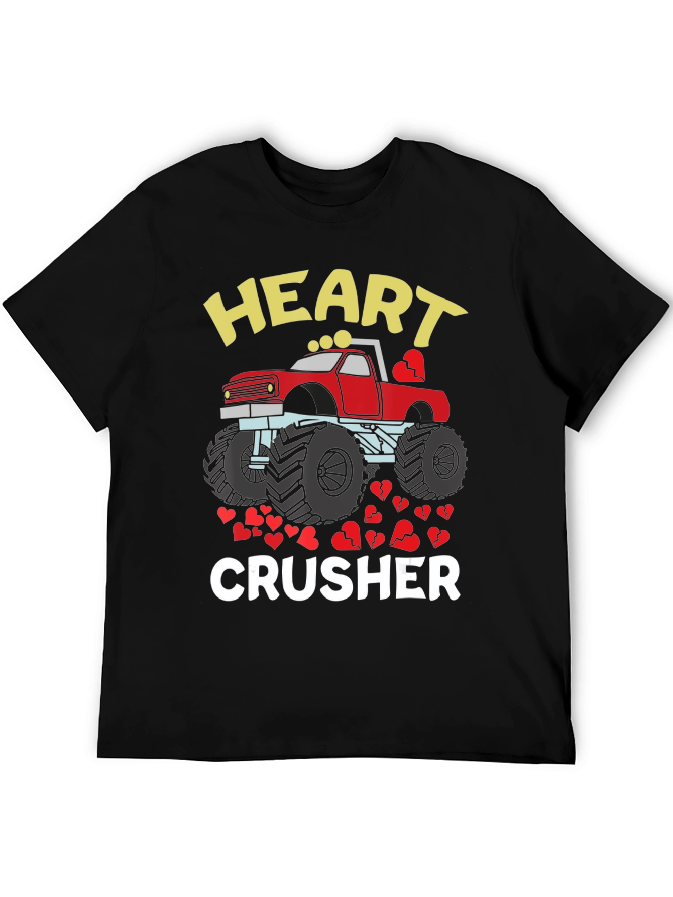 Heart Crusher Monster Truck Valentines T-Shirt
